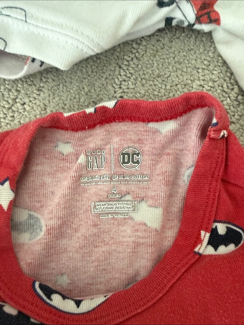 Baby Gap - organically grown cotton - bundle of 4 short sleeve pajama sets